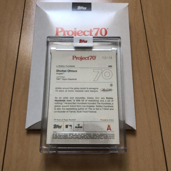 70シリ 大谷翔平Rainbow Foil ToppsProject 70 2021 Topps Project 70 Shohei Ohtani By Chang Rainbow Foil