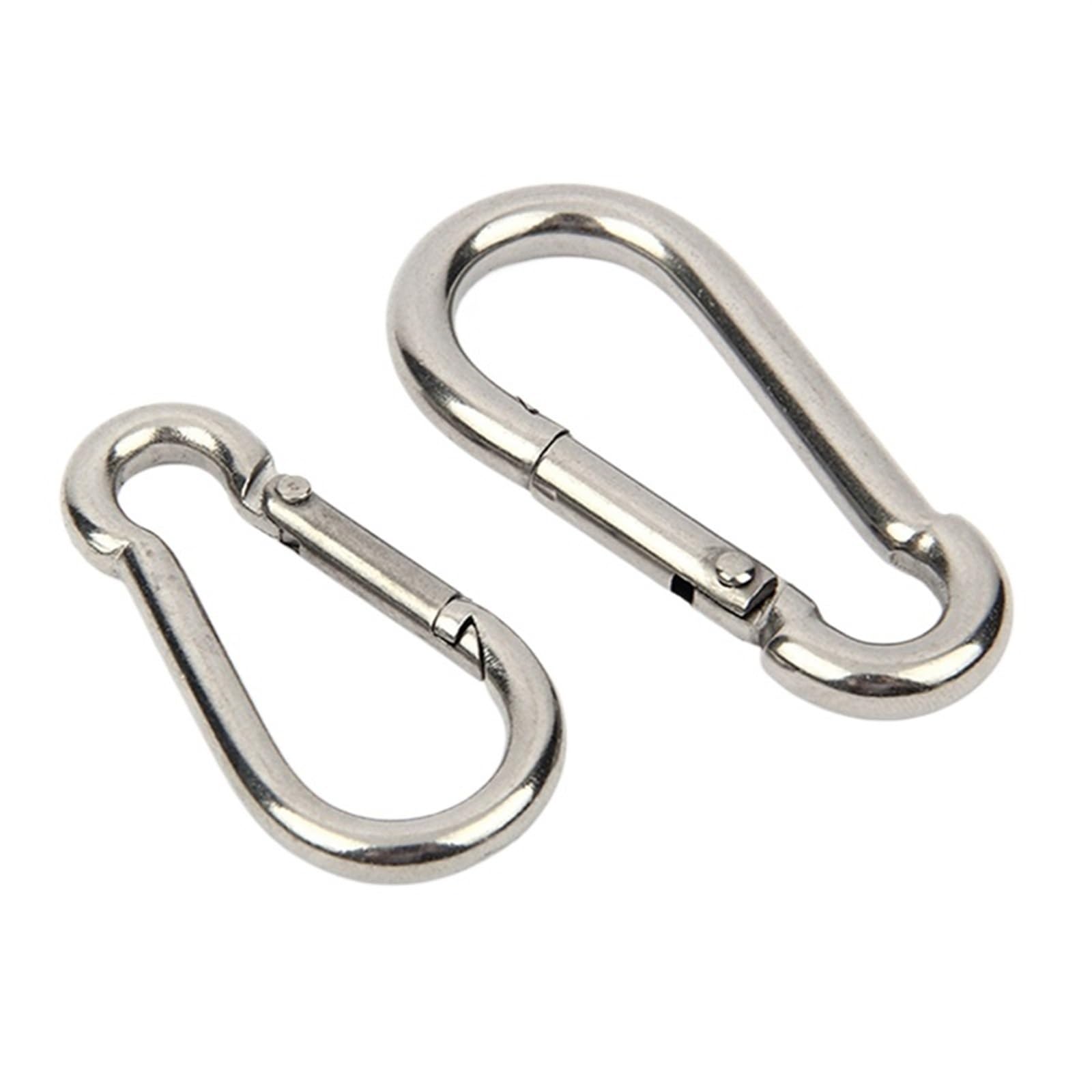 Clip a Scatto Moschettone in Acciaio Inox 304, Fibbia di Sicurezza for Salvataggio, moschettone con bloccaggio a Dado(M9)