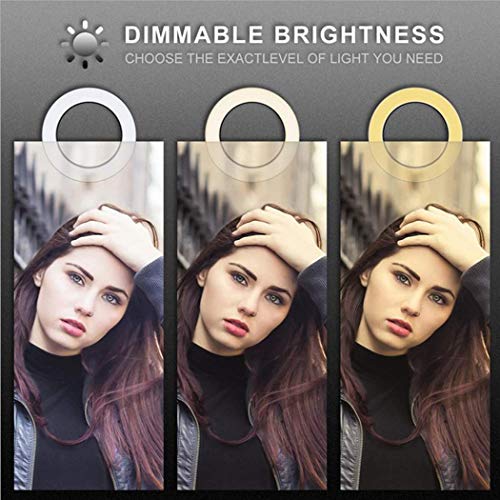 Idomeo Video Live Stream Makeup Photography Dimmable LED Selfie Ring Light with Stand - Thumbnail 5