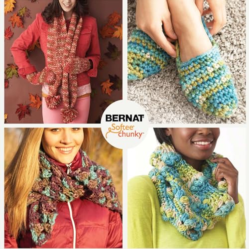 Image of Bernat Softee Chunky BB Shadow Ombre Yarn - 1 Pack of 10.5oz /300g - Acrylic - #6 Super Bulky - 275 Yards - Knitting /Crochet