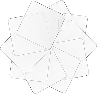 YUFFQOPC 10 pcs Double Sided Adhesive Pads, Two Double Sided Sticky Pads Tape Heavy Duty Transparent Tape Gel Sticky Tape Washable Sticky Patch for Walls Hanging Nano Gel Large Clear