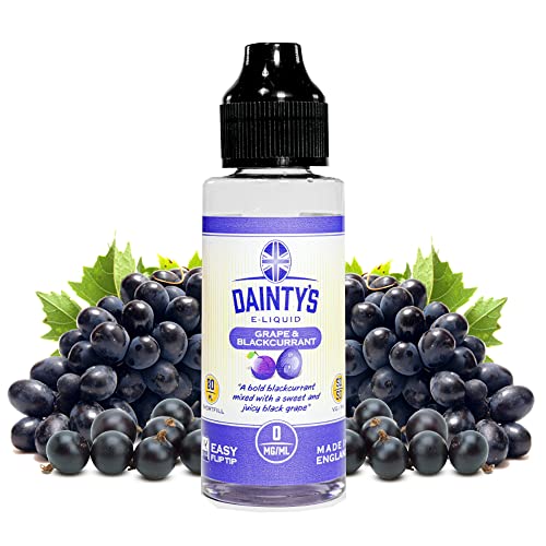 Daintys - Grape & Blackcurrant - Eco Vape - E-Liquid | 80ML | Sin Nicotina: 0MG | 50VG/50PG | E-Liquido para Cigarrillos Electronicos | Vaper | E Cigarette | E Shishaaper 50/50 Cover