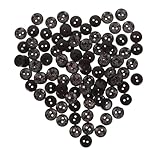 Tofficu 100 Stück Schwarze Holzkno zum Annähen Schale form DIY...