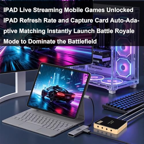 Image of MICROWARE HDMI Capture Card, 4K 60FPS HDR & VRR Passthrough Near-Zero Latency Capture Card Compatible for PS5, Xbox Series X /S, Xbox One, PS4, Switch, Windows 11