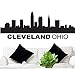 Wall Decal Sticker Cleveland Skyline 22" Tall 57" Wide in Black FGD Brand