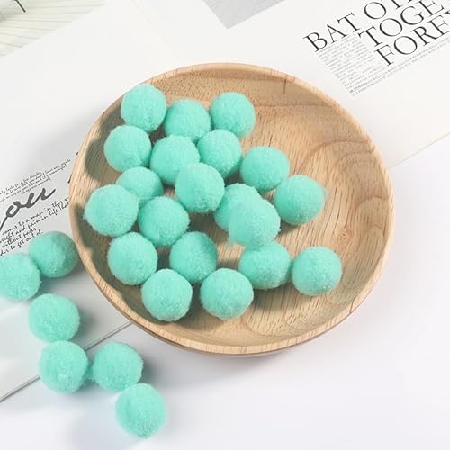 GIOTEL 2000pcs 20mm Pompom Ball Suitable for Making All Kinds of Handicrafts (Color : 04 Mint Green, Size : 20mm 2000pcs)