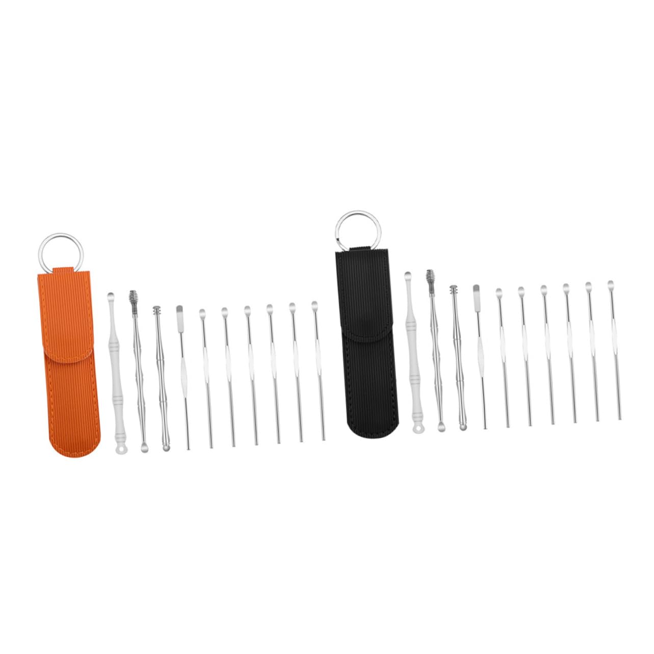 2Sets Ear Wax Removal Kit Stainless Steel Ear Tools with Practical Spoon Design for Safe Cleaning and Ear
