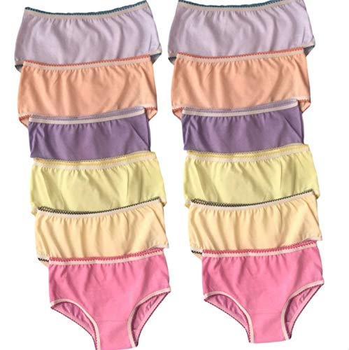 Kit Com 10 Calcinha Lisa Infantil 100% Algodão (GG)