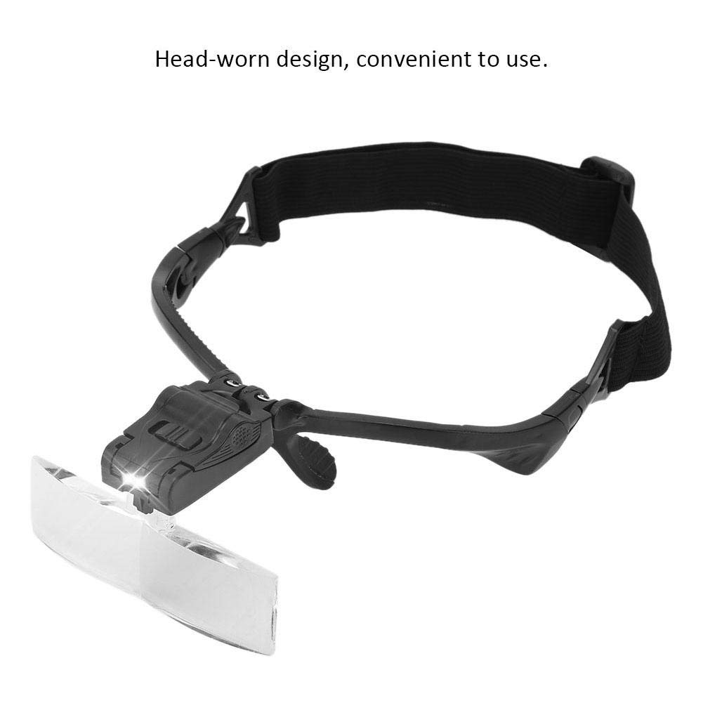 Occhiali Ingrandimento Con Luce LED, Lente D'ingrandimento Da Gioielliere, Lente D'ingrandimento per Fascia per Capelli Con Lampada a LED a 5 Lenti, Lente D'ingrandimento Da Orologiaio