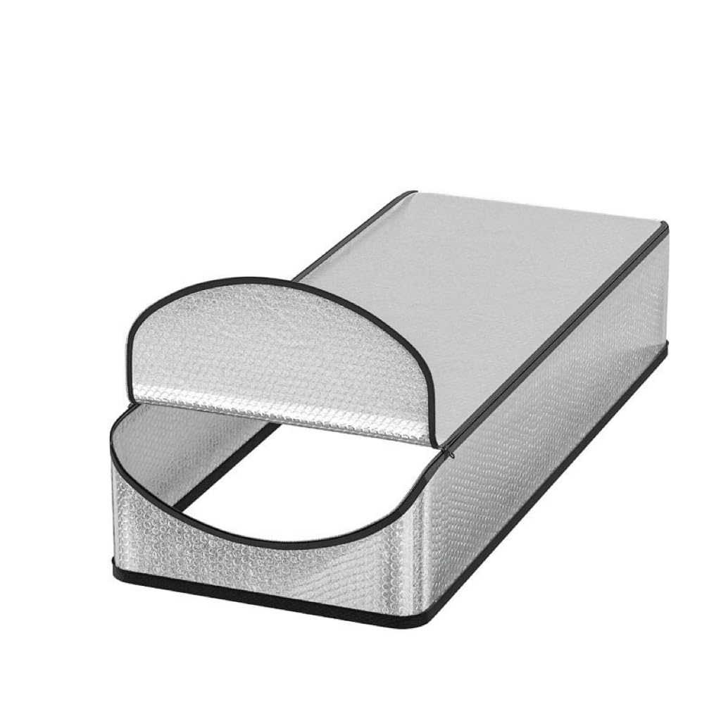 Attic Door Insulation Cover, 25 x 54 x 11 inches, Premium Energy Efficient Attic Stair Door Ladder Insulator Drop Down Tent with Zipper, Drop Down Tent with Zipper (Attic Cover), Silver