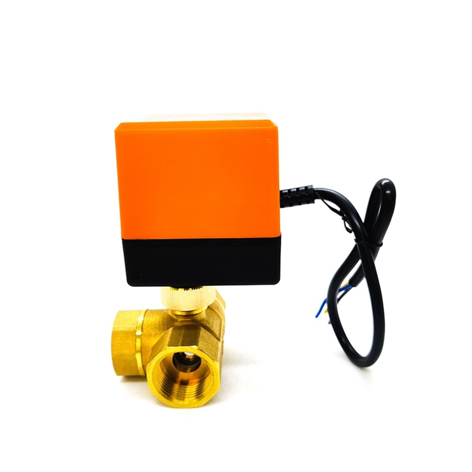 Valvola a sfera elettrica in ottone da 3/4 "A tre fili a tre vie Aria condizionata Riscaldamento a pavimento Torre acqua Valvola di commutazione 220 24 12V (Color : 24VAC, Size : 3/4")