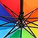 Livwellia Fashionable Rainbow Umbrella Tri-Fold Umbrella For Sunny And Rainy Days-1Pcs