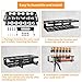 Fardtry 12 Slots Caulking Gun and Tubes Holder, Wall Mount Caulk Tubes Storage Rack, Metal Caulking Tools Organizer for Garage, Workshop, Work Van