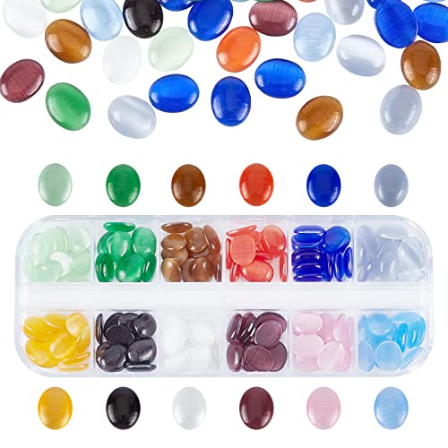 PandaHall 12 Colore Cabochon Occhio di Gatto