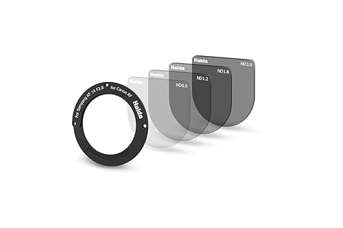 Haida Lente trasera ND 4 Kit de filtro ND8 ND16 ND64 ND1000 3,4,6,10 Stop Compatible con Samyang AF 0.551 in F2.8 RF Lente para Canon RF HD4653
