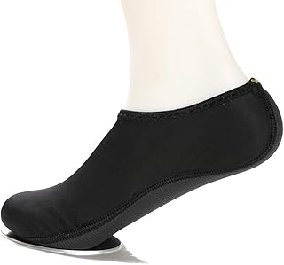 Water Sports Shoes Swimming Socks Aqua Yoga Socks Quick Dry Diving Socks Unisex Water Booties Socks (Black, XL)