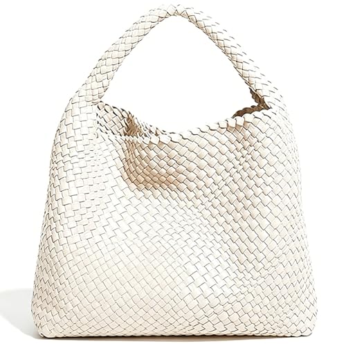 Image of Geelyda Woven Tote Bag for Women with Purse, Fashion Shoulder Hobo Underarm Bags, Large Woven Handmade Work Commuter Day Bags