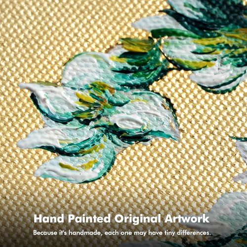 Vintage Gold Framed Original Mini Hand‑Painted Oil Painting Floral Wall Art — view 5