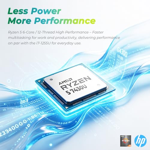 Image of HP 17.3 Inch Business Laptop Computer • 2026 Edition • AMD Ryzen 5 7430U • 16GB RAM • 512GB SSD • Full HD Display • Windows 11 • Wi-Fi 6 • Large Screen for Home • Office & Study