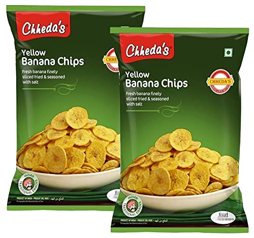 Image of Chheda's Banana Chips - Yellow Banana Wafars - Ready to eat Snack (350gm Pack of 2)