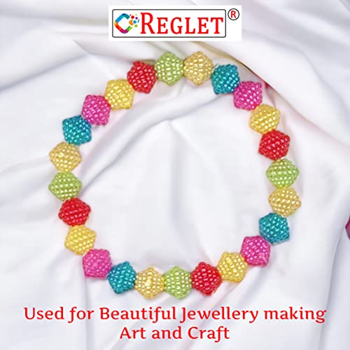 Image of 480 Pcs Angoora Beads for Jewellery Making Kit - Beads for Bracelet Making Kit - Bead Craft - Plastic - Multicolour - 180g, 6mm