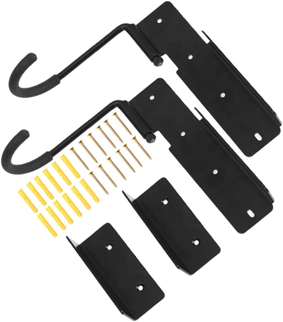 2Sets Bicycle Wall Mount Storage Hangers Durable Bike Rack for Garage Indoor Use Compatible with Mountain Road Folding Bikes Easy Installation Scratch Protection