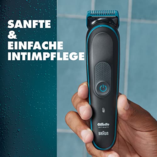 Gillette Body & Intimate Elektrischer Körperrasierer Herren i5 für Intimbereich, SkinFirst Körper & Intimrasierer mit Lebenslang Scharfen Klingen, Wasserdicht, Kabellos für Nass- und Trockenanwendung 5