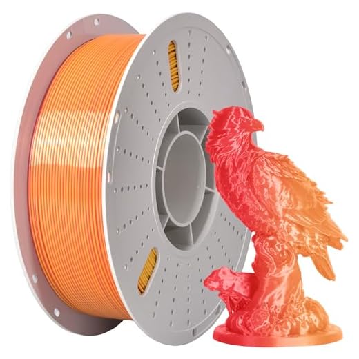 PINBALL Silk PLA 3D Printer Filament 1.75mm Shiny Silk Dual Color Filament 3D Printing PLA Filament Dimensional Accuracy +/- 0.02mm 1 KG Silk Dual Color Golden-Red