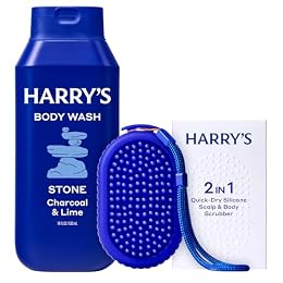 Harry's Men's Body Wash with Scalp & Body Scrubber - Stone - 18 fl oz