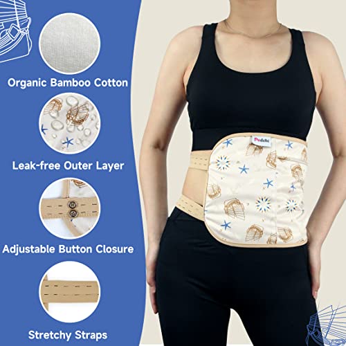 Pedobi Castor Oil Pack Wrap, Organic Cotton Flannel Castor Oil Packs, Reusable Castor Oil Pads Kit For Liver Detox, Insomnia, Constipation And, Adjustable Compress Wrap Machine Washable #TOP1