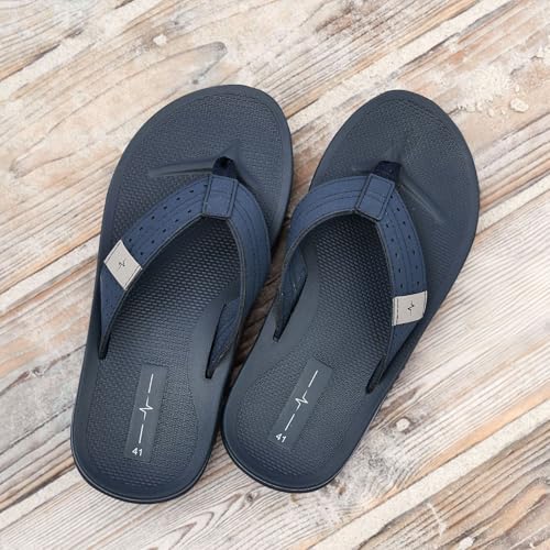 Image of Men's Ultra Soft Cushion Flip Flops with Arch Support, Quick Dry Thong Sandals for Indoor & Outdoor Comfort