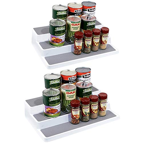YCOCO 3-Tier Spice Rack Step Shelf Cabinet Non Skid Kitchen Organizer Waterproof 2 Pack