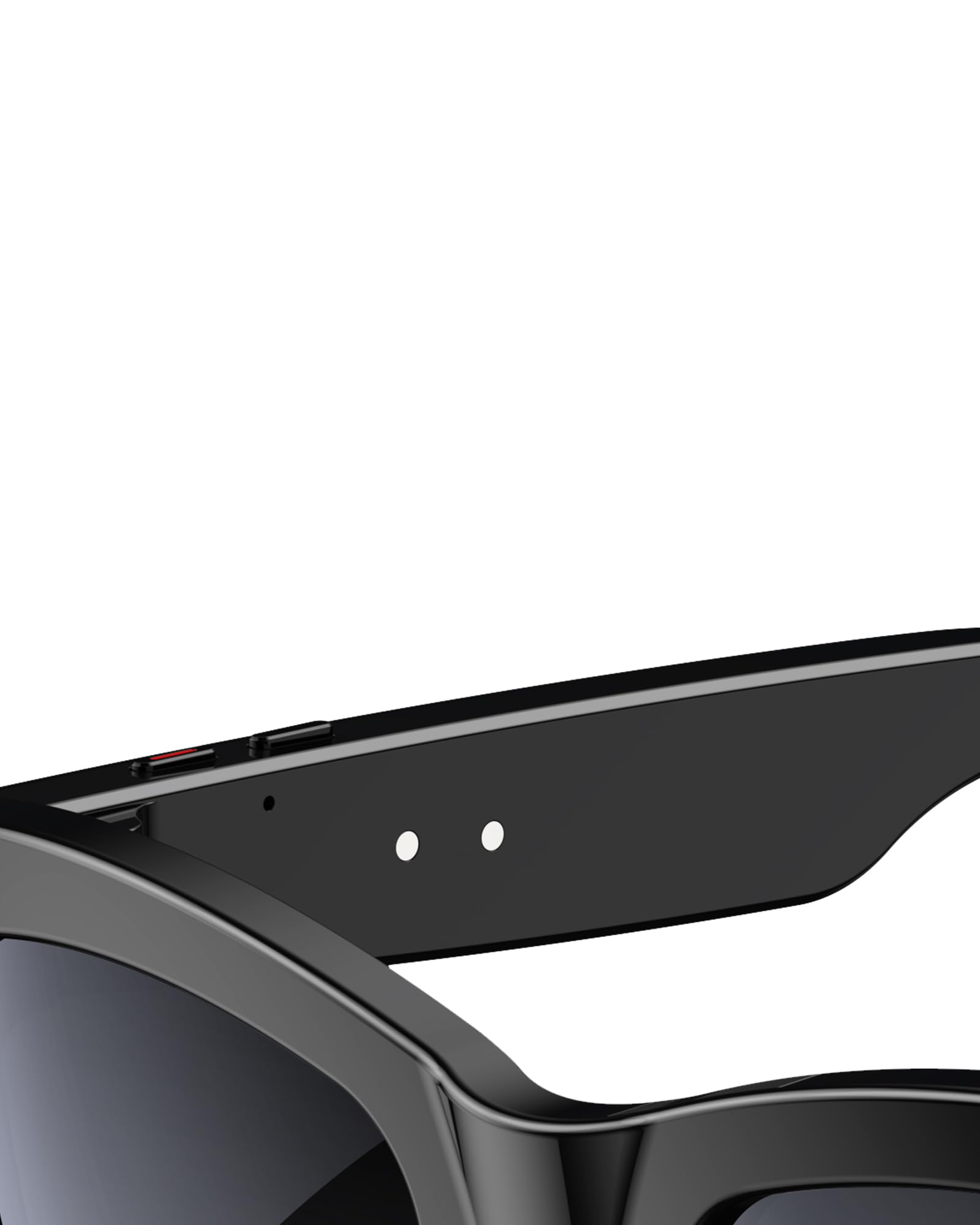 Coucur Bluetooth Glasses with Bluetooth Speaker-No Camera Smart Glasses UV Protection Polarized Sunglasses, Touch Control, Open Earbuds for Athletic &amp; Outdoor, Unisex (Black Lens)