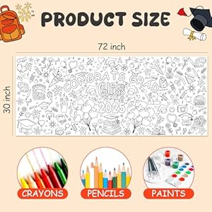 Ohomegraduationgiantcoloringpostertableclothkindergartengraduationgifts30x72inchesjumbocoloringbannerkidscraftsgameskindergartengraduationdecorationsfor5thgradepreschool Urban Country Home Decor Ohome graduation giant coloring postertablecloth kindergarten graduation gifts 30 x 72 inches jumbo coloring banner kids crafts gameskindergarten graduation decorations for 5th grade preschool urban country home decor