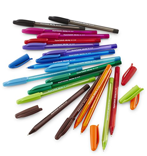 Image of Paper Mate InkJoy 100ST Ballpoint Pens, Medium Point (1.0mm), Black, 18 Count (Pack of 12)