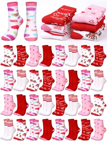 Image of Hoolerry 30 Pairs Christmas Fuzzy Socks in Bulk for Women Adult Men Gifts Fluffy Holiday Winter Socks Unisex Warm Crew Gifts