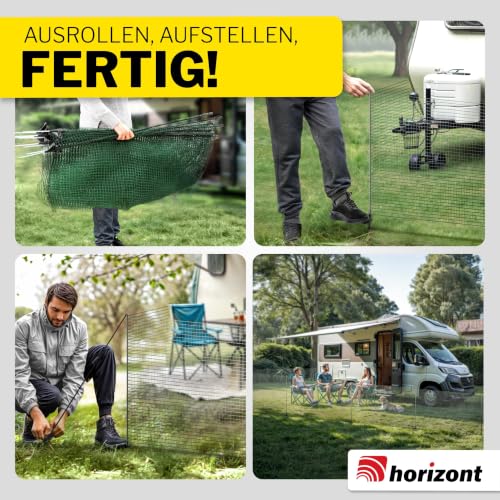 horizont Hundezaun FIX, 25 m lang, 120 cm hoch, 15 Pfähle, engmaschig