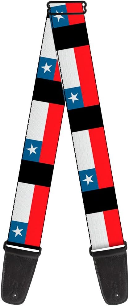 Buckle-Down Guitar Strap Chile Flags 2 Inches Wide