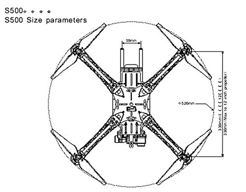 Qwinout 500Mm Multi-Rotor Air Frame Kit S500-Pcb With Circuit Board For Fpv Quadcopter Gimbal F450 Upgrade #TOP5