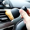 Cartisen Car Detailing Brush, Soft Bristle Cleaning Brush, Scratch-Free Auto Duster Tool for Dashboard, Air Vents, Leather & Interior Cleaning (Black&Brown) #2