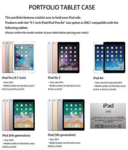 Azxcg Leather Portfolio, Full Grain Cow Zippered Padfolio, Leather Organizer For Letter Size (A4) Notepad, Business Carrying Case, Professional Slim Padfolio For 9.7’ Ipad Pro/Ipad Air, Black #TOP5