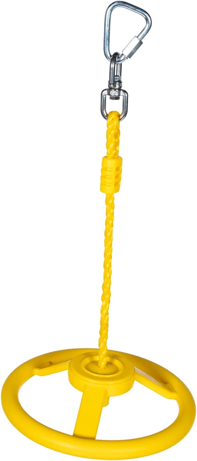 Gymnastic Rings for Kids Adjustable Indoor/Outdoor Pull-Up Training Handles Rope for Children Fitness and Ninja Wheel Activities