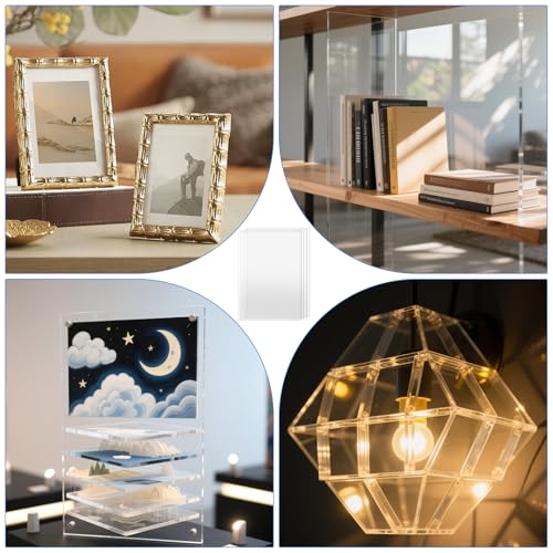 Image of TKOnline 15 PCS Plexiglass Sheets, 5 inch x 7 inch x 0.04 Clear PET Sheet Panels, Clear Acrylic Plastic Sheet for Picture Frame, Invitations, Poster Frames Plastic Board Visit the TKOnline Store
