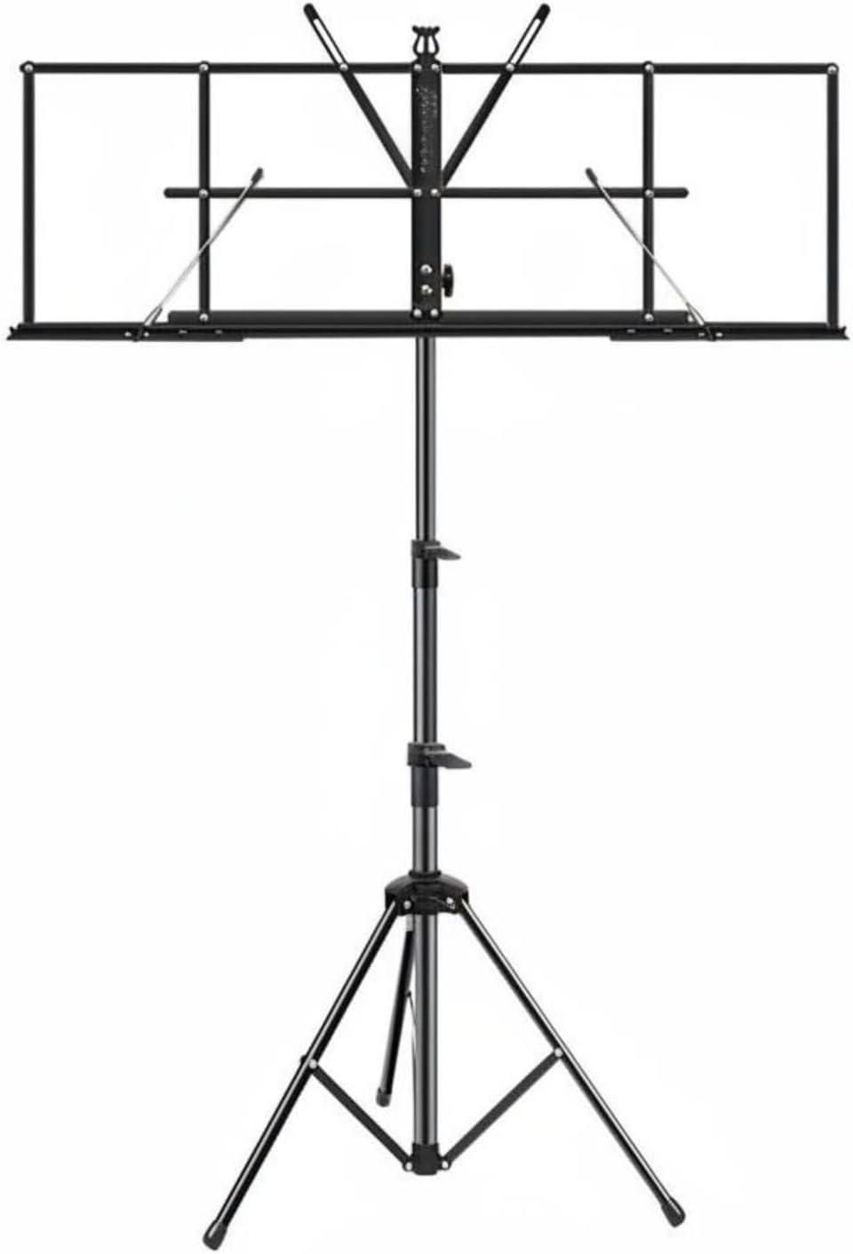 Portable Music Stand Folding Sheet Holder Adjustable Tripod Expandable Panel Retractable Desk Lightweight for Suitable for Practice Performance Outdoor