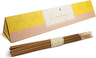 Nirmalaya Jasmine Incense Sticks - 40 Sticks | 100% Natural & Charcoal Free | Sacred Air Purifier