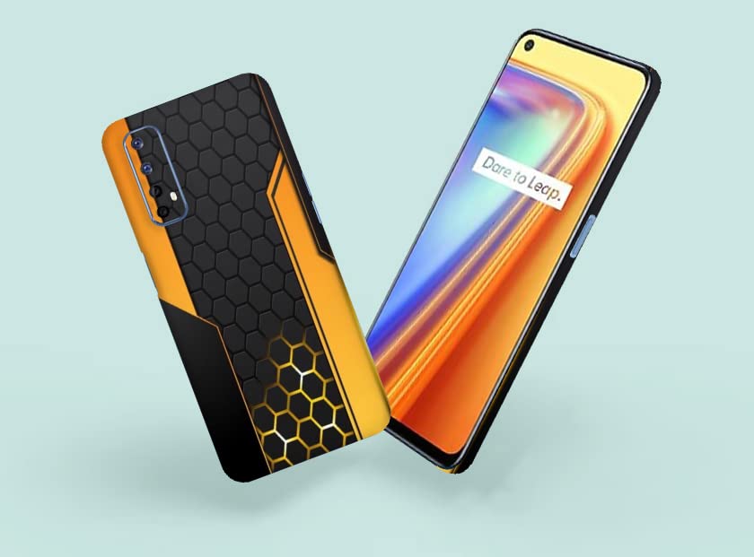 Image of Hexagon Skin Back Protector Film Ultra Thin Scratch Resistant Vinyl (Not Case and Cover) for Realme 7