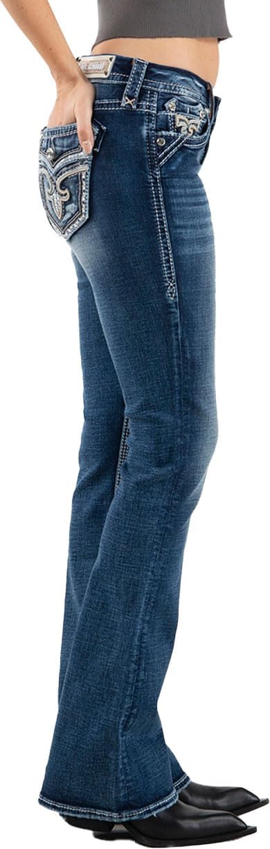 Rock Revival - Womens Vetiver RP2774B201 Bootcut Jeans, Color Denim, Size: 25