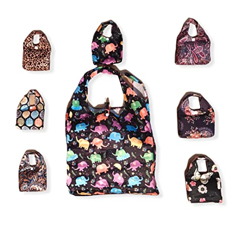 Image of Designer Pattern Reusable and Foldable Shopping Bag /Tote Hand bag /Travel Bag /Grocery Bag | Heavy Duty, Eco Friendly | Compact, Lightweight and Convenient