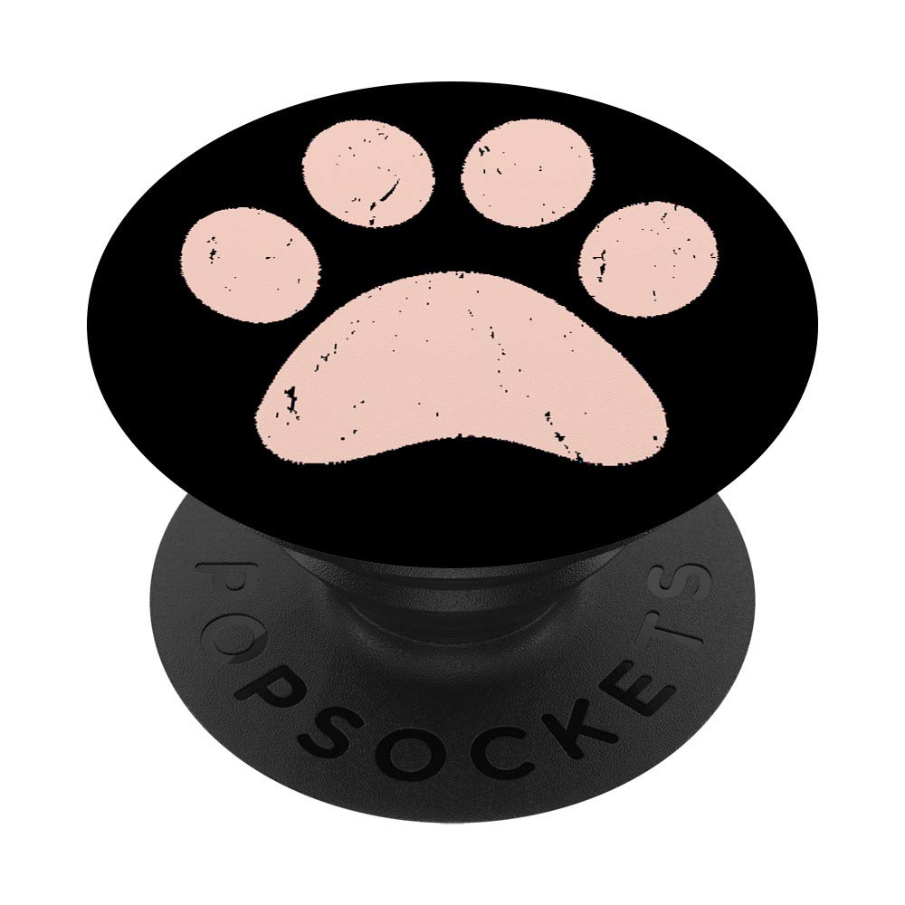 Pfotenabdruck Hund PopSocket – Ausziehbarer Handy-Griff Mit Magnetischem Clip, Austauschbarem Top & Adapterring