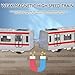 OTONOPI 4 Pcs Toy Train Set Alloy Subway Underground, Magnetic Subway Toys, Die cast Bullet Train with Magnetic Connectors, Linked High Speed Locomotive Engine Toy Car for Kids Age 3 Up